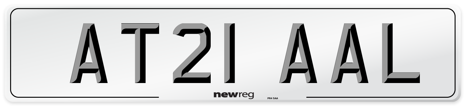 AT21 AAL Number Plate from New Reg